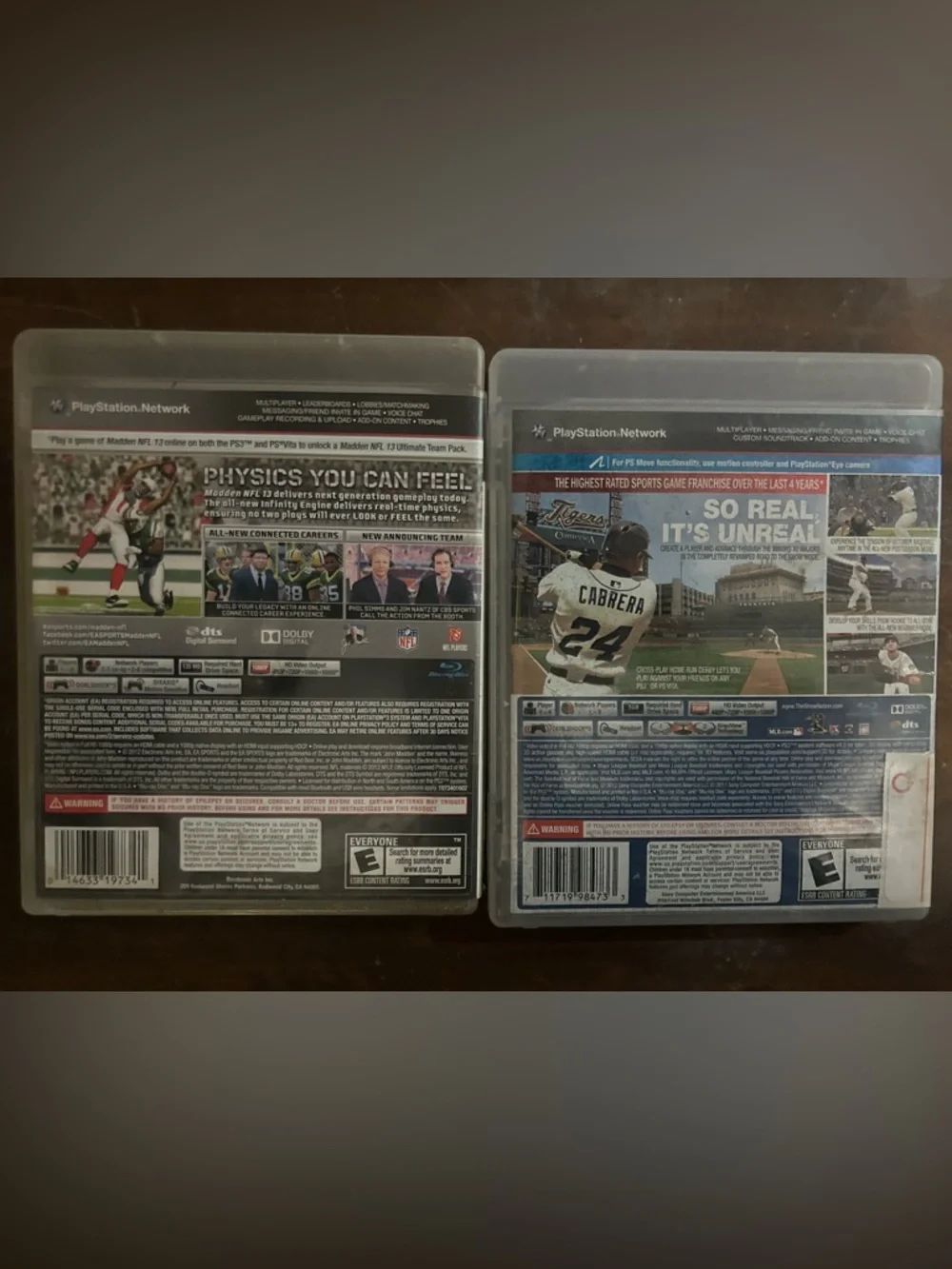 Pre-Owned Madden NFL 13 & MLB 13 The Show Video Games for Sony PlayStation 3 PS3